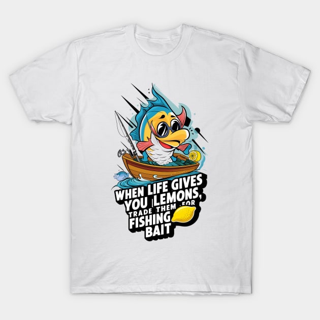 Lively Fisherman: Lemons for Bait, Laughs for Days T-Shirt by WEARWORLD